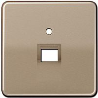 Лицевая панель Jung CD500 для 1-м. розетки RJ11/RJ45 светлая бронза картинка